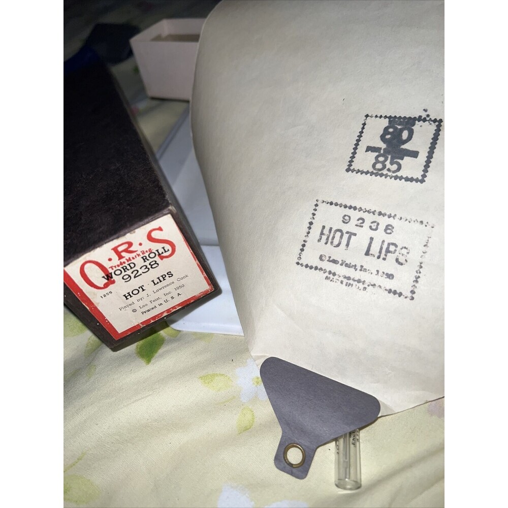 QRS Player Piano Roll Hot Lips By J Lawrence Cook 1950 Dr. Jazz Historical